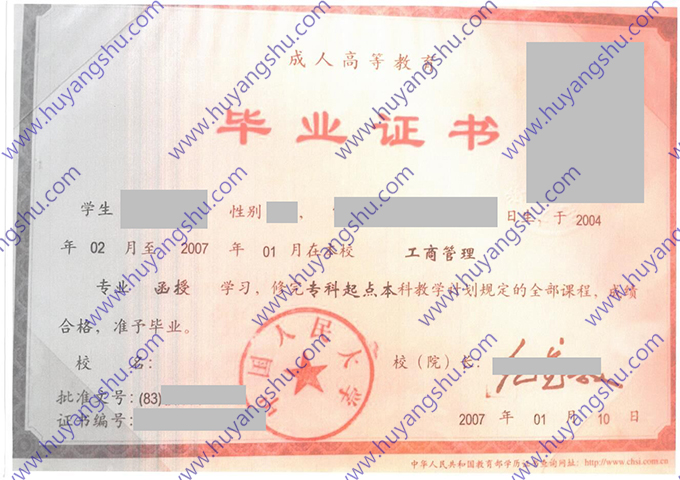 中国人民大学历届毕业证学位证样本图片